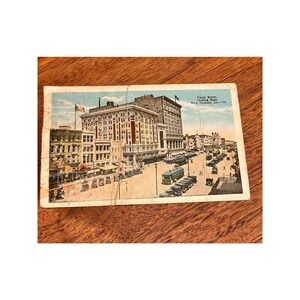 Vintage New Orleans Canal Street Postcard‎ Locking East Louisiana LA 1928 1920s